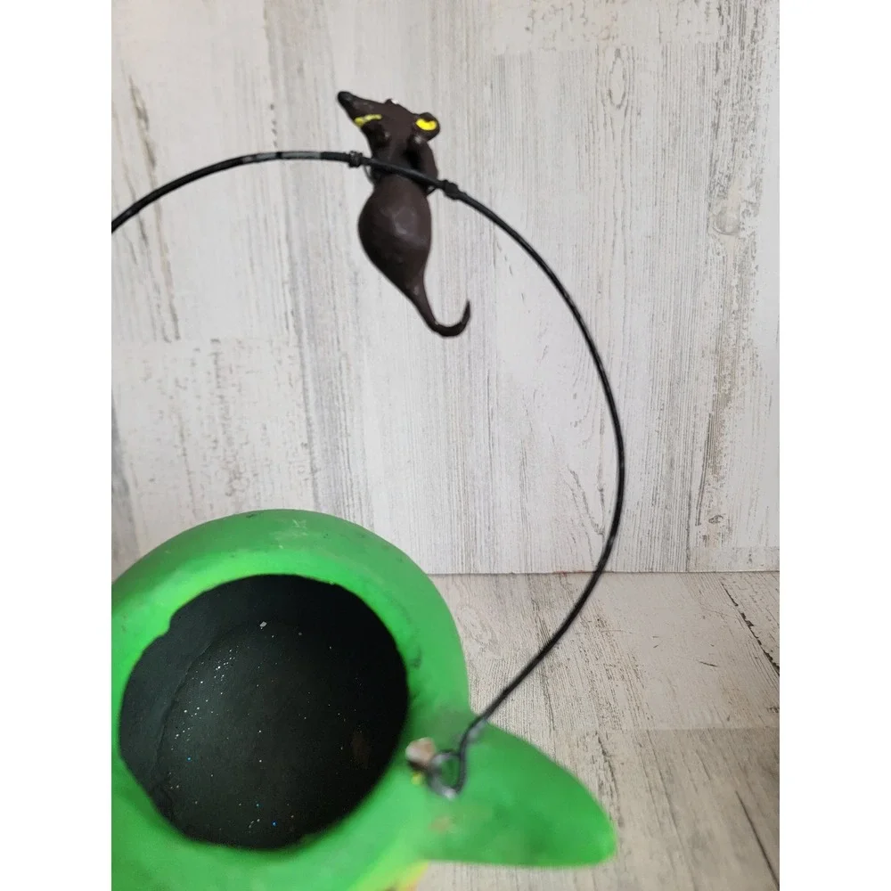 Vintage paper mache goblin gremlin candy bucket Halloween home unique